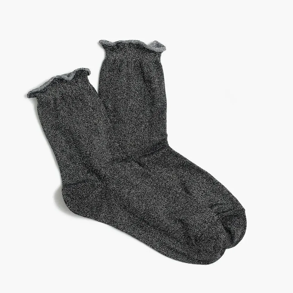 J.Crew Lurex® bootie socks and Snowflakes trouser socks 2 Pairs NEW with tags!